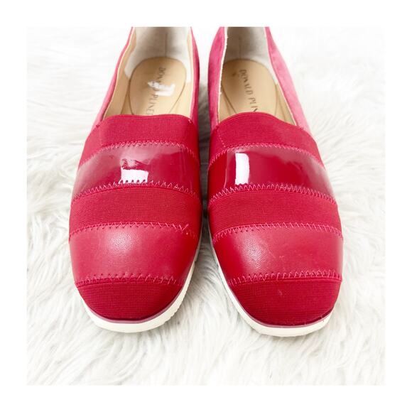 Donald Pliner May Red Suede Patent Leather Slip-On Loafers Women’s Size 6.5M - Picture 6 of 13